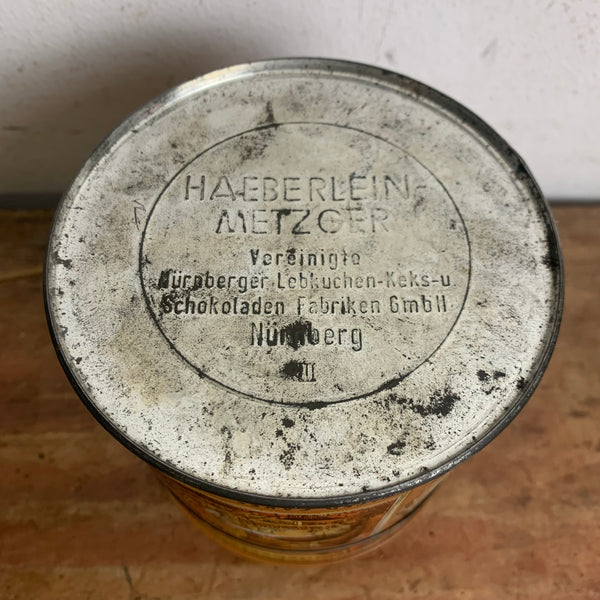 Vintage Blechdose Lebkuchen von Haeberlein Metzger