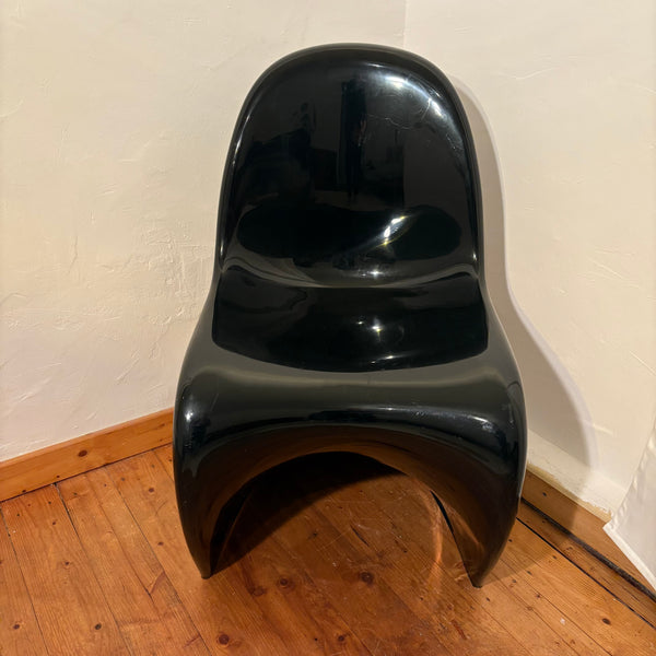 Vintage Pantonstuhl Panton Chair von Verner Panton für Fehlbaum Herman Miller in schwarz