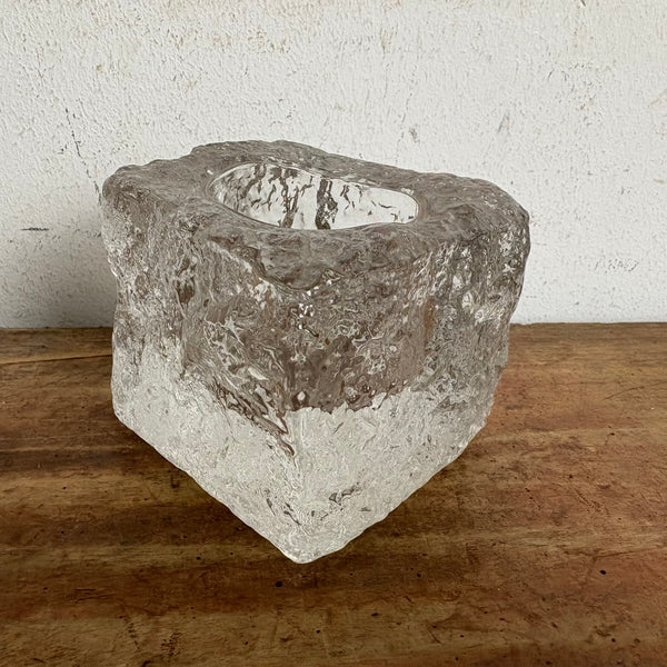 Vintage Teelichthalter Ice Cube
