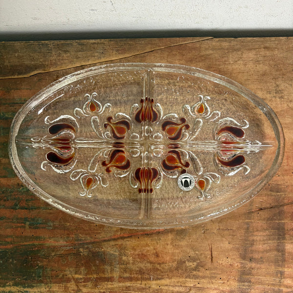 Vintage Kabarett Schale von Walther Glas