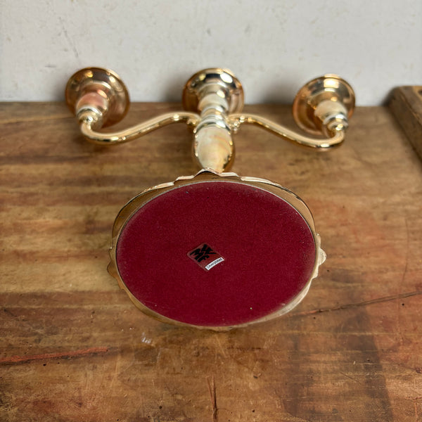 2 vintage dreiarmige versilberter Kerzenleuchter von WMF