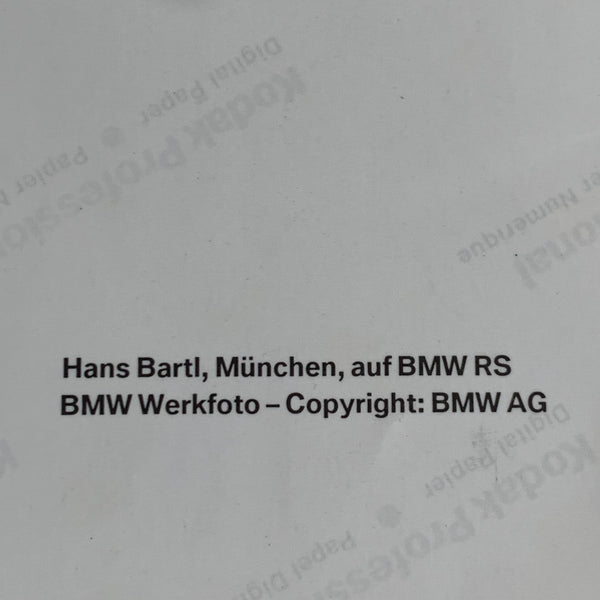 Autogramm Hans Bartl auf BMW RS