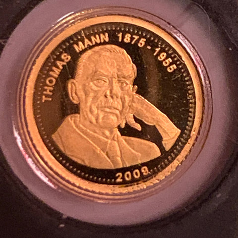 1 Gold Dollar Münze Thomas Mann und Staatswappen Samoa