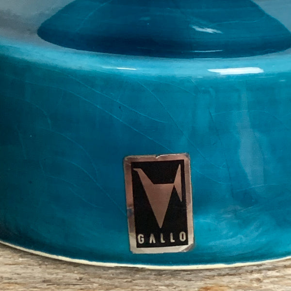 Vintage Keramik Kerzenständer Gallo Villeroy und Boch in blau