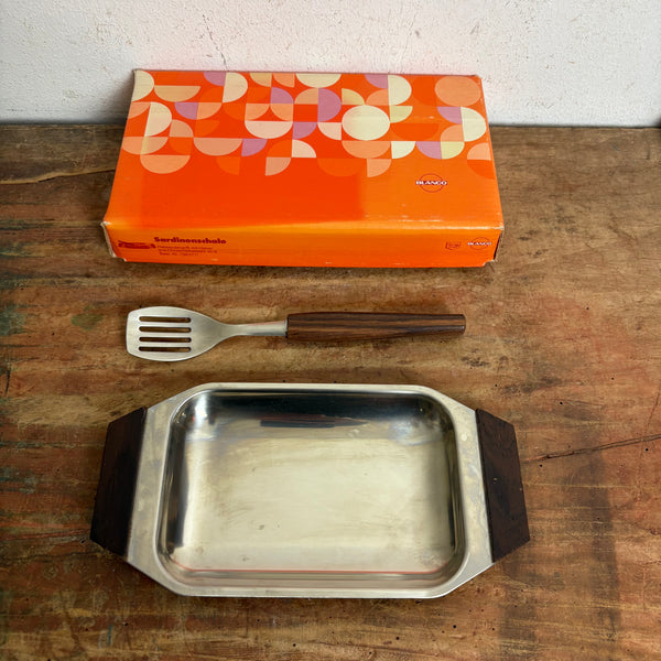 Vintage Sardinenschale mit Heber OVP