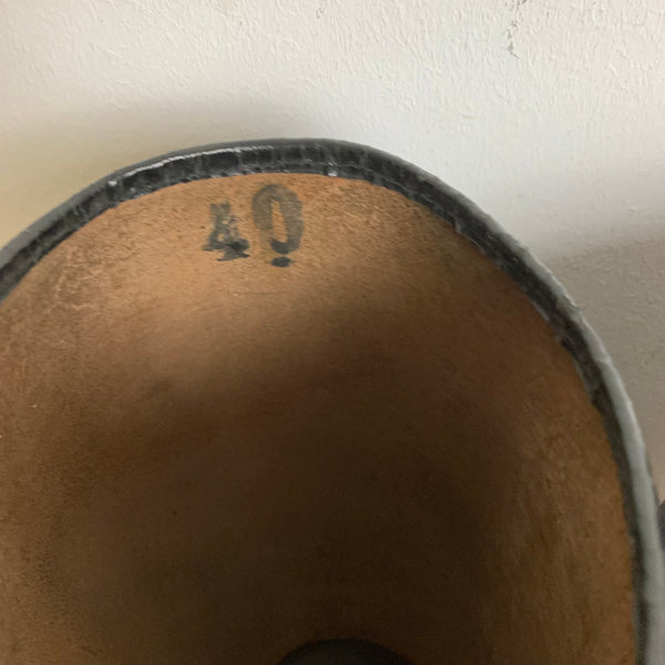 Vintage Uniform Leder Polizei Gamaschen