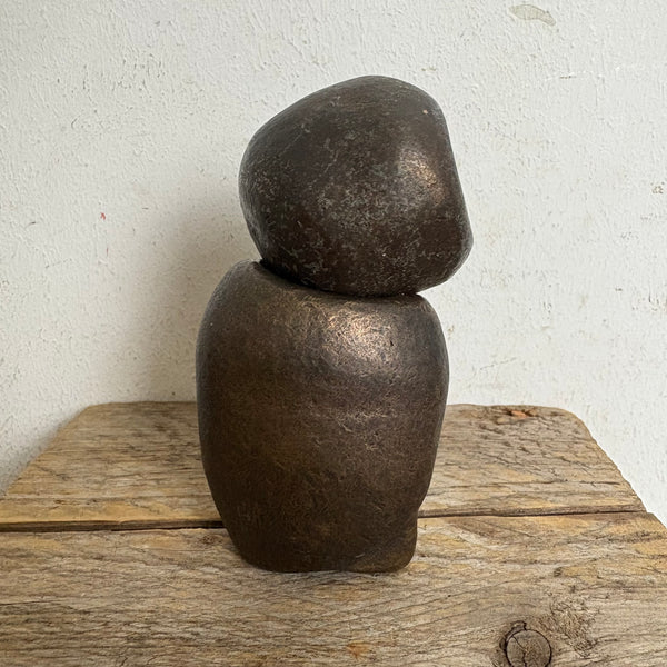 Vintage Bronze Skulptur Eule von Bassam Isoli