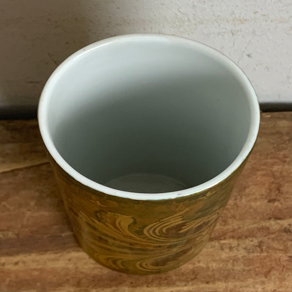 Seltene Goldfarbene Vase Rosenthal Studio Linie von Björn Wiinblad