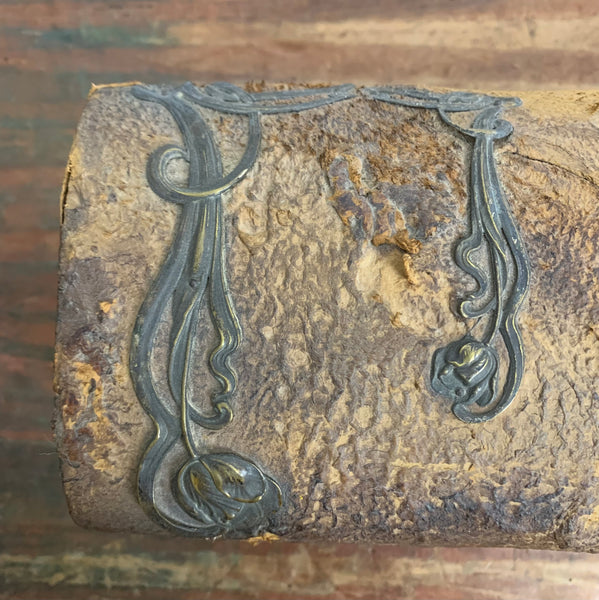 Antike Jugendstil Schatulle aus Leder