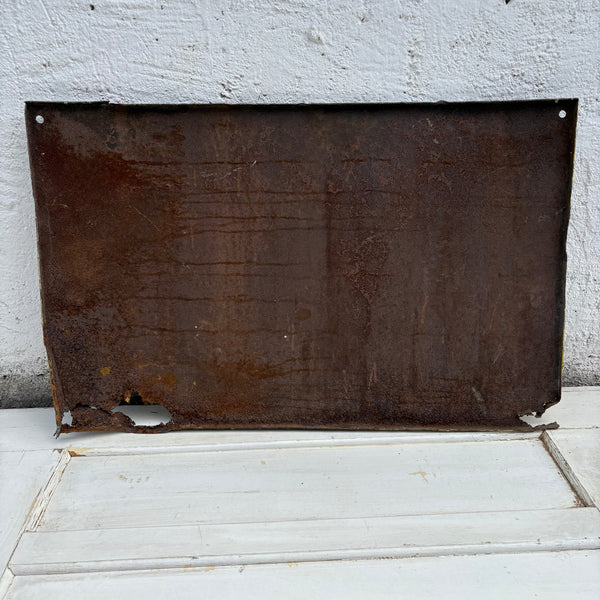 Vintage Emaille Schild Überschreiten der Drehscheibe verboten!