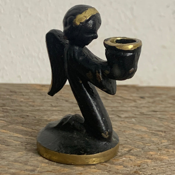 Bronze Engel als Kerzenhalter von Walter Bosse für Herta Baller