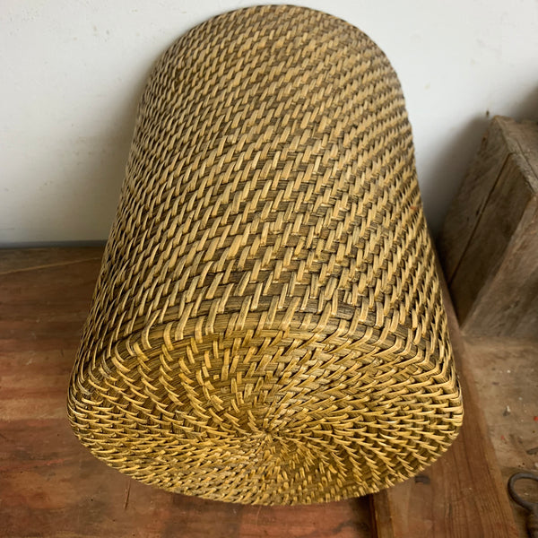 Vintage hochwertiger Rattan Korb Papierkorb