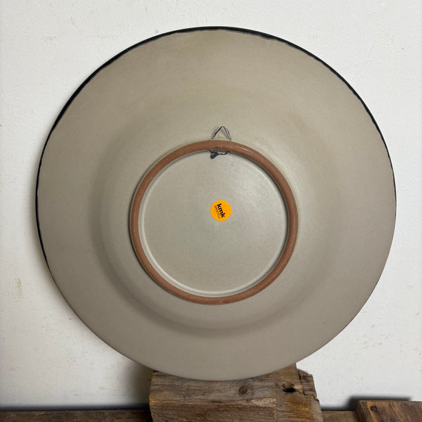 Vintage XXL Keramik Wandteller von KMK Baum