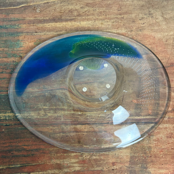 Vintage Design Kunst Glas Schale von Göran Wärff für Kosta Boda signiert und nummeriert