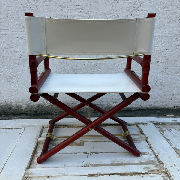 Zwei Vintage Director's X-Chair von Leonard Linden, John McGuire und Elinor McGuire für die McGuire Furniture Company