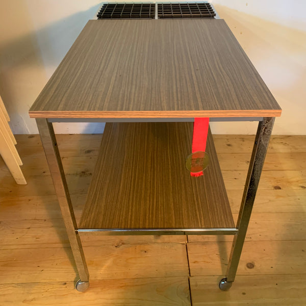 Vintage Servierwagen mit warmhalte Platten von Bremshey