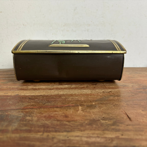 Vintage Mid Century Blechdose mit Pferde Motiv von Nörenberg-Kaffee Hamburg