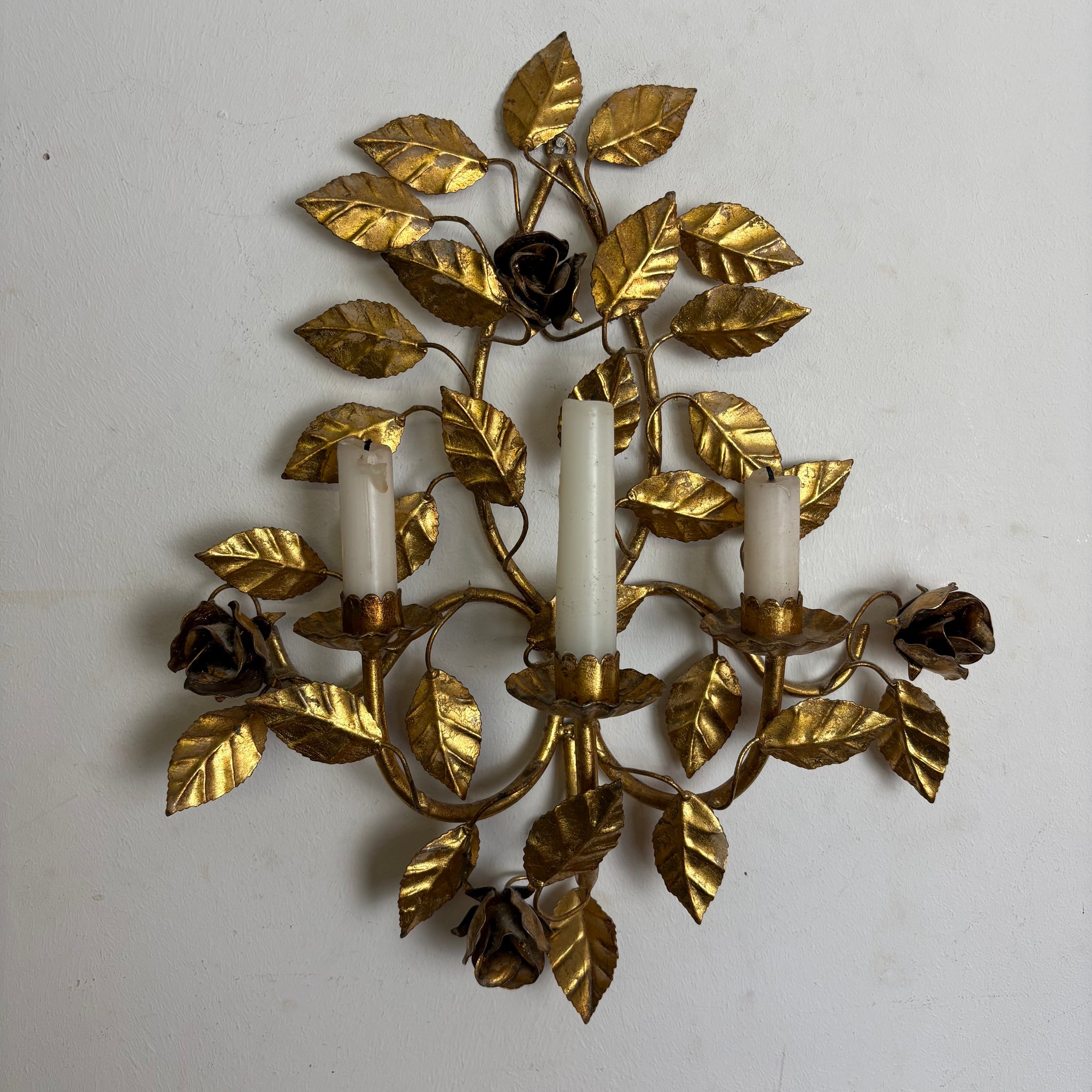 Vintage Florentiner Wand Kerzenleuchter