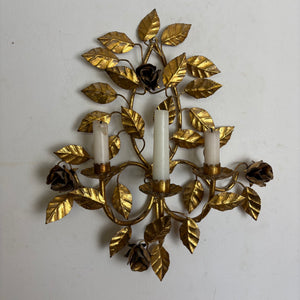Vintage Florentiner Wand Kerzenleuchter