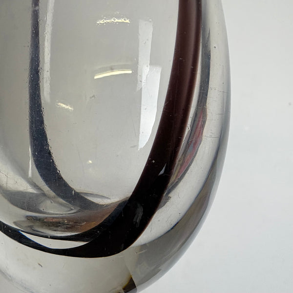 Vintage Design Glas Konturvase von Vicke Lindstrand für Kosta Boda