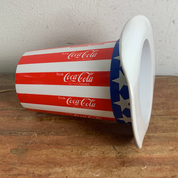 Vintage Coca Cola Becher US Flagge Hut