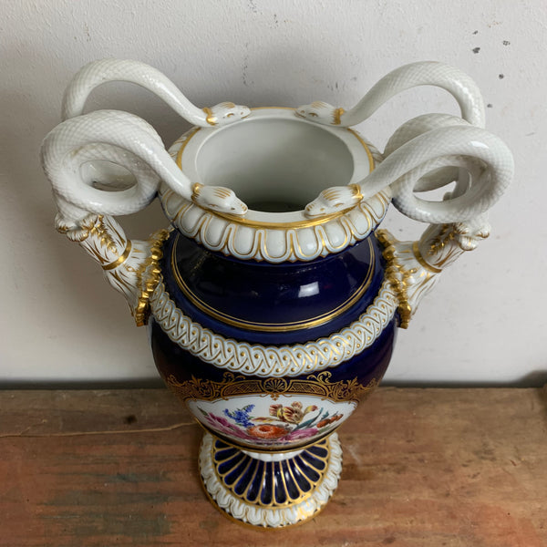 Schlangenhenkel Vase von Ernst August Leuteritz für Meissen