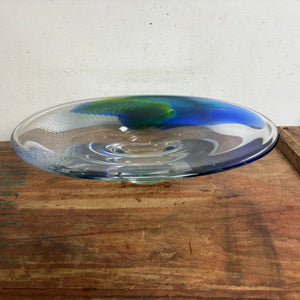 Vintage Design Kunst Glas Schale von Göran Wärff für Kosta Boda signiert und nummeriert