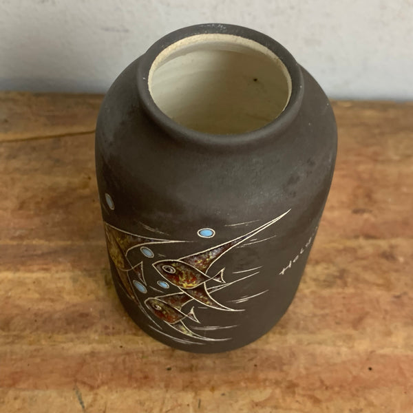 Mid Century Keramik Andenken Vase Helgoland