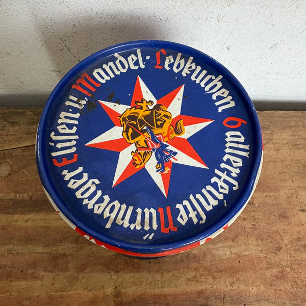 Vintage Blechdose Lebkuchen von Haeberlein Metzger