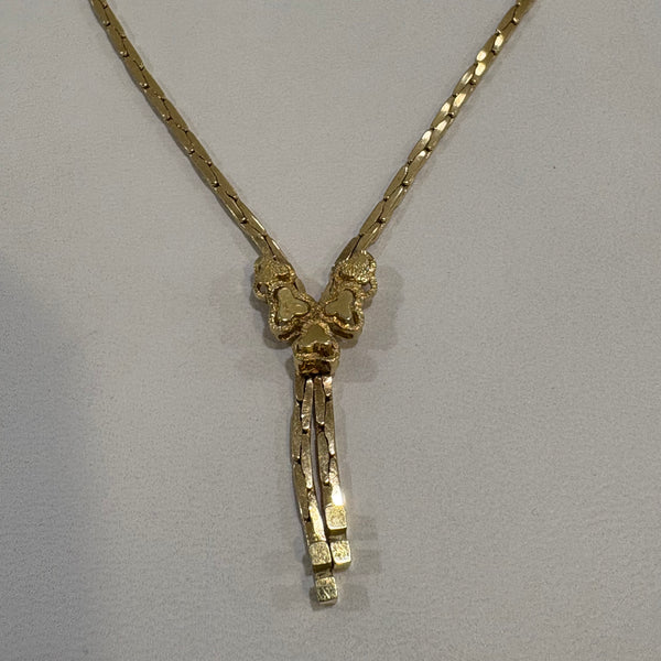 Kette mit Goldschleife 585er Gold in Y-Form