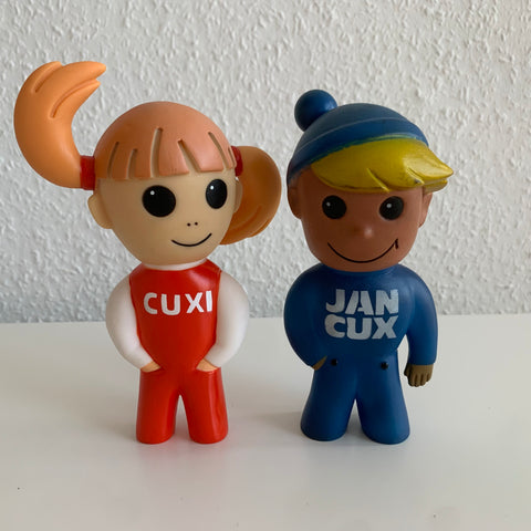 Vintage Maskottchen Jan Cux und Cuxi