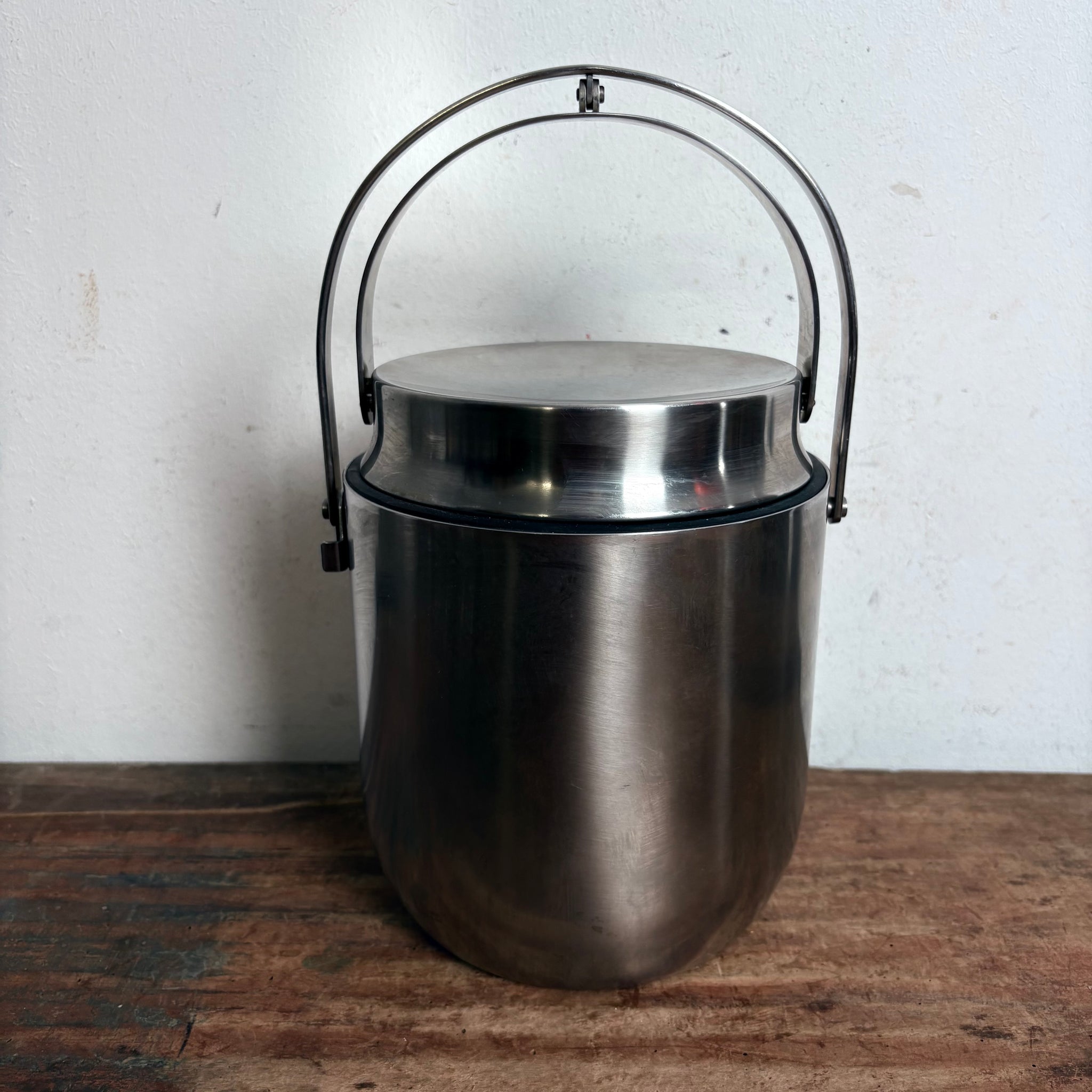 Vintage Design Eiskübel aus Edelstahl von Anselmo Vitale und Carlo Mazzeri für Alessi