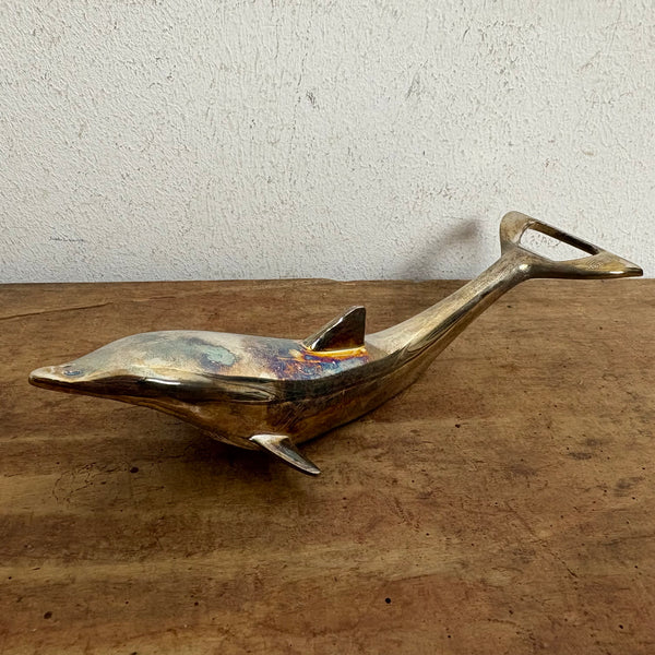 Vintage versilberter Kapselheber Delphin