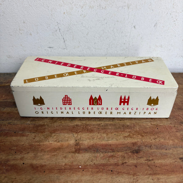 Vintage Blechdose Marzipanpralinen von Niederegger
