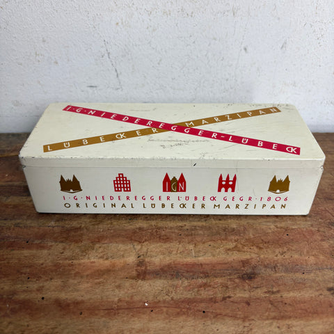 Vintage Blechdose Marzipanpralinen von Niederegger