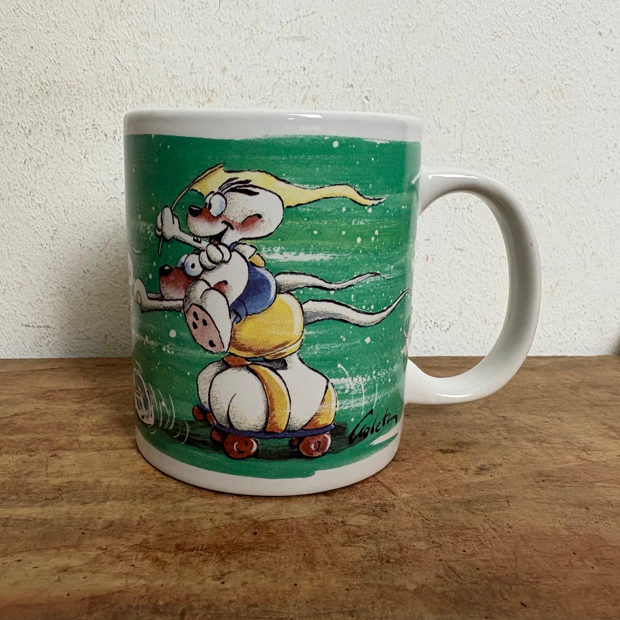 Kaffeebecher Tasse Diddl Der beste Papi der Welt Becher – Trödelfuchs Vintage Shop