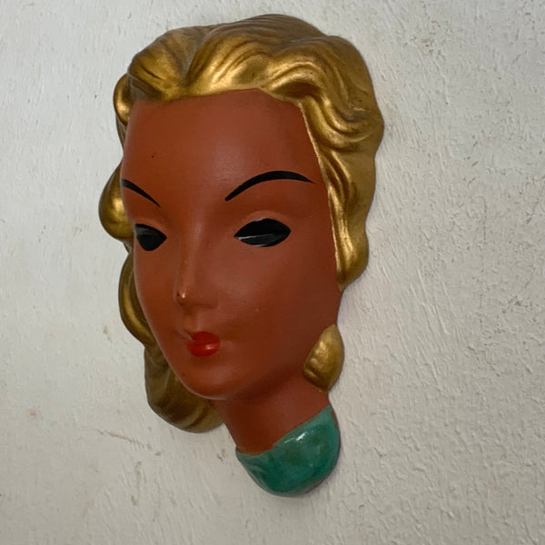Vintage Mid Century Wandkeramik von Adolf Prisch für Goldscheider Nr. 8248