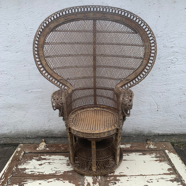 Vintage Rattan Peacock Chair Emanuelle