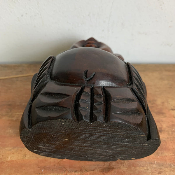 Mid Century Happy Buddha Figur aus Holz