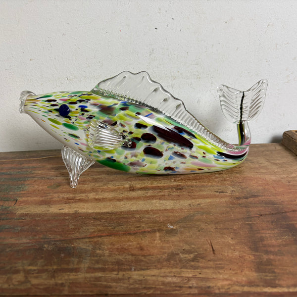 Vintage Murano Glas Skulptur Fisch