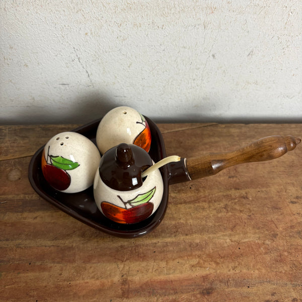 Vintage Salz Pfeffer Senf Menage