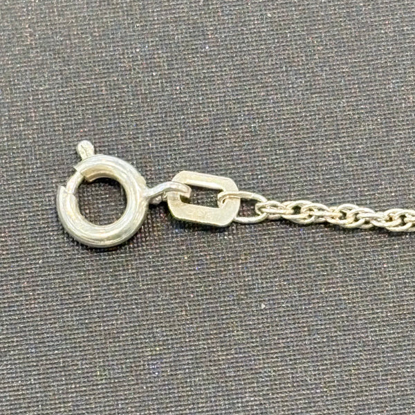 Vintage Silber Kette mit Anhänger Eule fliegend