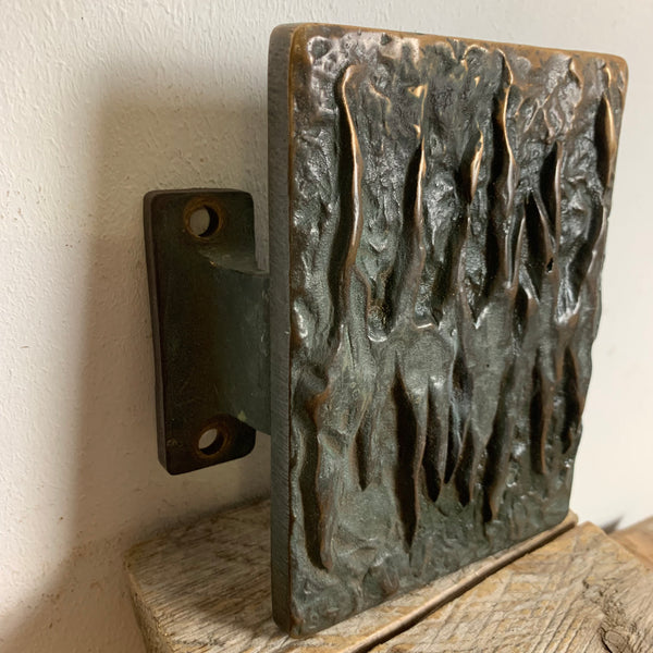 Vintage Türknauf mit Relief aus Bronze