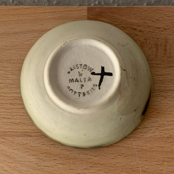 Vintage Malta Keramik Schale Dr. Sciberras Trigona