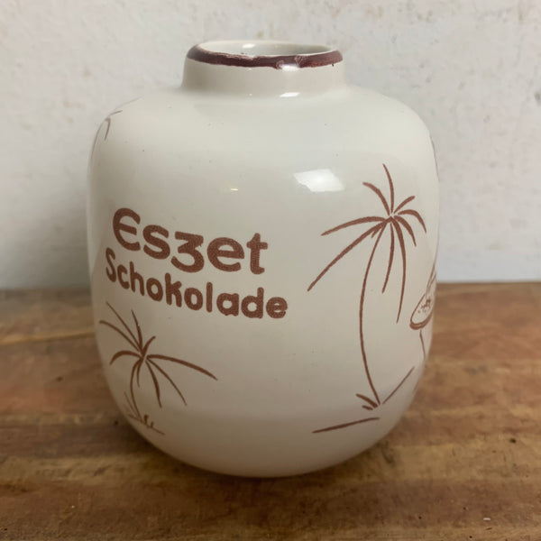 Mid Century Reklame Vase Eszet Schokolade