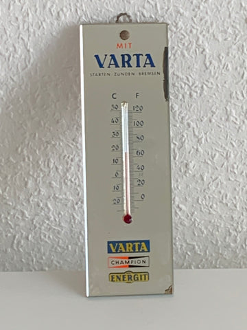 Vintage Spiegel Thermometer von Varta