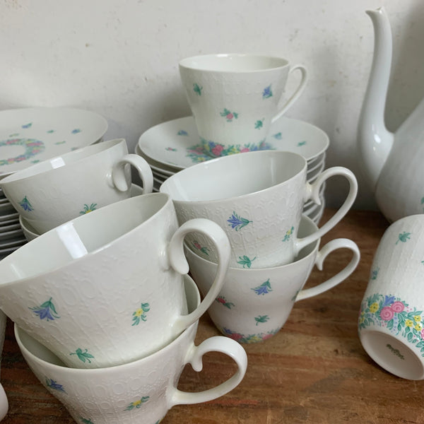Vintage Kaffeeservice Romanze bunt Blumen von Björn Wiinblad für Rosenthal