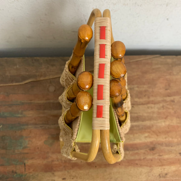 Mid Century Obstmesser Set im Bambus Ständer