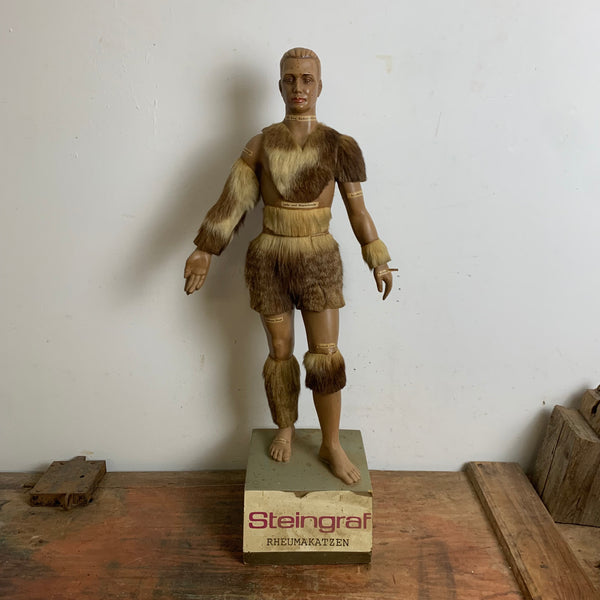 Vintage Werbefigur Katzenfellmann