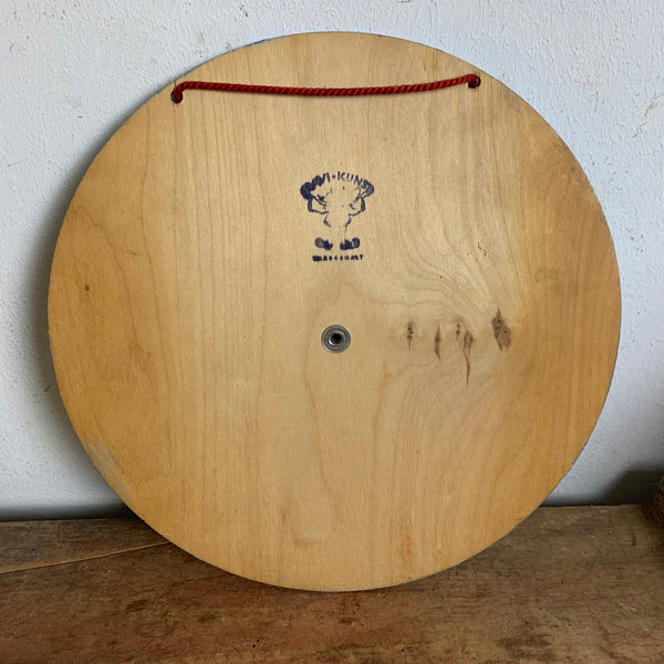 Vintage Kinder Lern Uhr aus Holz